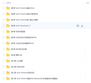 S-018 Spark Streaming学习实时流处理项目实战|醉心素材|手游源码|端游源码|资源教程|工具分享|免费源码